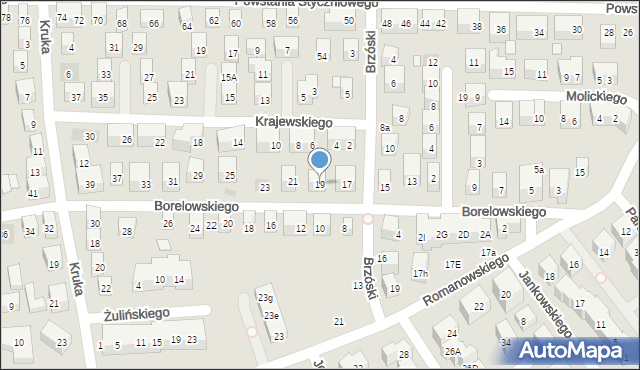 Lublin, Borelowskiego Marcina, płk., 19, mapa Lublina