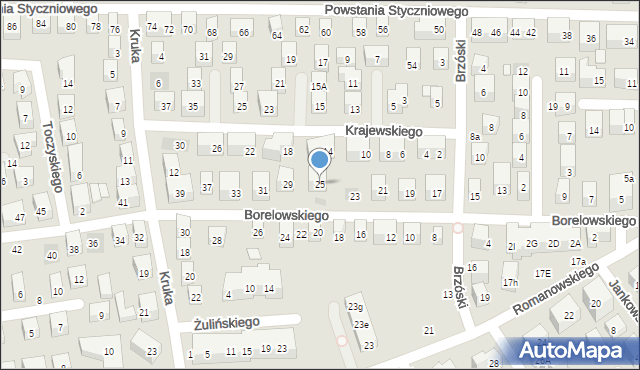 Lublin, Borelowskiego Marcina, płk., 25, mapa Lublina