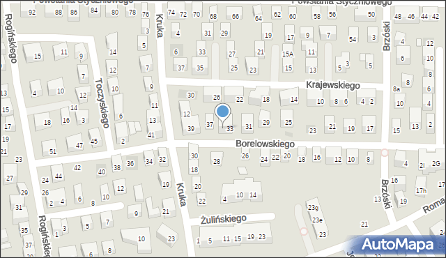 Lublin, Borelowskiego Marcina, płk., 35, mapa Lublina