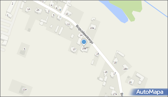 Lubochnia Dworska, Bogusławskiego, 14a, mapa Lubochnia Dworska