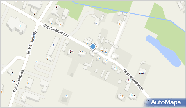 Lubochnia Dworska, Bogusławskiego, 3, mapa Lubochnia Dworska