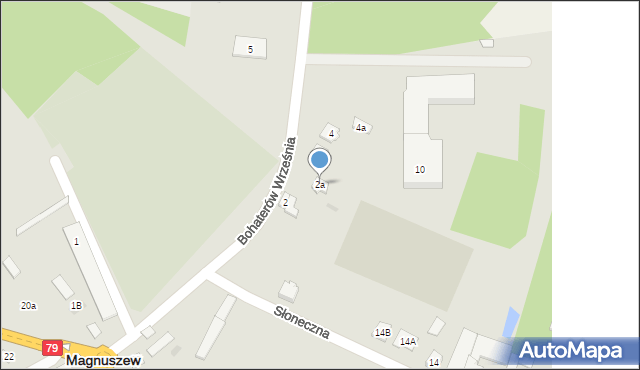 Magnuszew, Bohaterów Września, 2a, mapa Magnuszew