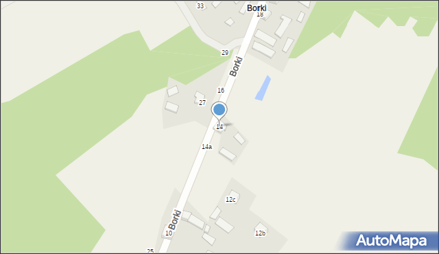 Majdan Wielki, Borki, 14, mapa Majdan Wielki