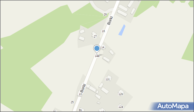 Majdan Wielki, Borki, 14a, mapa Majdan Wielki