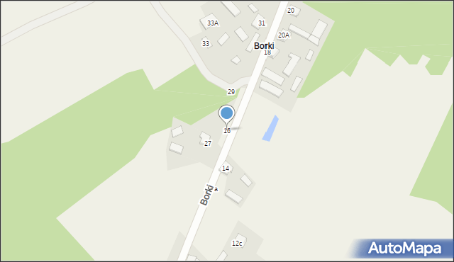 Majdan Wielki, Borki, 16, mapa Majdan Wielki