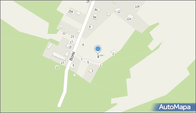 Majdan Wielki, Borki, 4, mapa Majdan Wielki