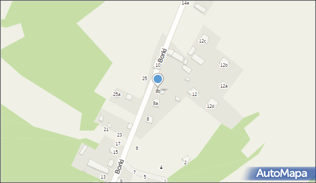 Majdan Wielki, Borki, 8b, mapa Majdan Wielki