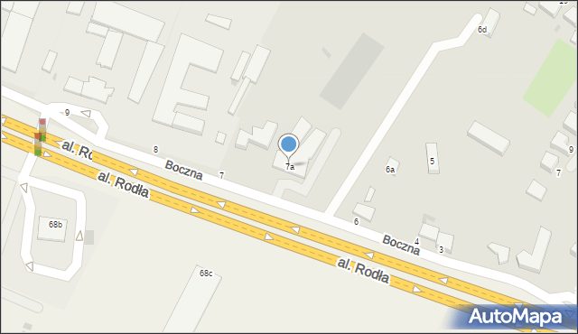 Malbork, Boczna, 7a, mapa Malborka