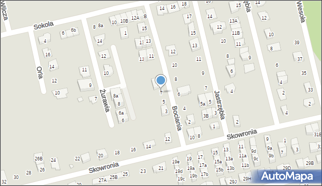 Marki, Bociania, 7, mapa Marki