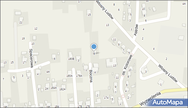 Marklowice, Boczna, 6, mapa Marklowice