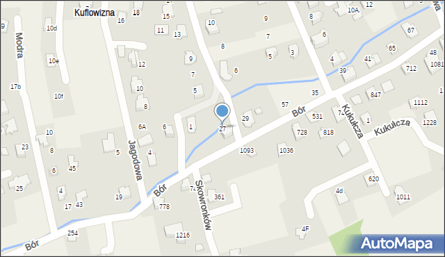 Meszna, Bór, 27, mapa Meszna
