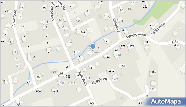 Meszna, Bór, 63, mapa Meszna