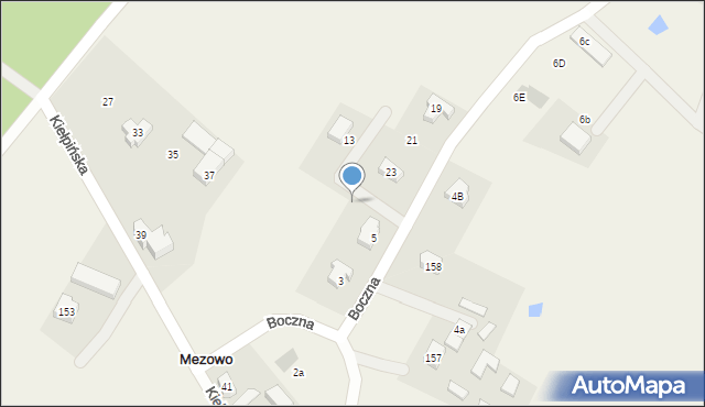 Mezowo, Boczna, 7, mapa Mezowo