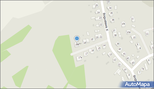 Miastko, Bogusława X, 18a, mapa Miastko