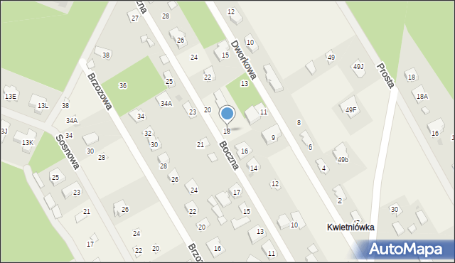 Michałów-Reginów, Boczna, 18, mapa Michałów-Reginów