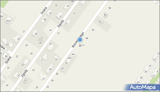 Michałowice-Wieś, Borowskiego Tadeusza, 46, mapa Michałowice-Wieś