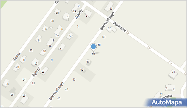 Michałowice-Wieś, Borowskiego Tadeusza, 56, mapa Michałowice-Wieś
