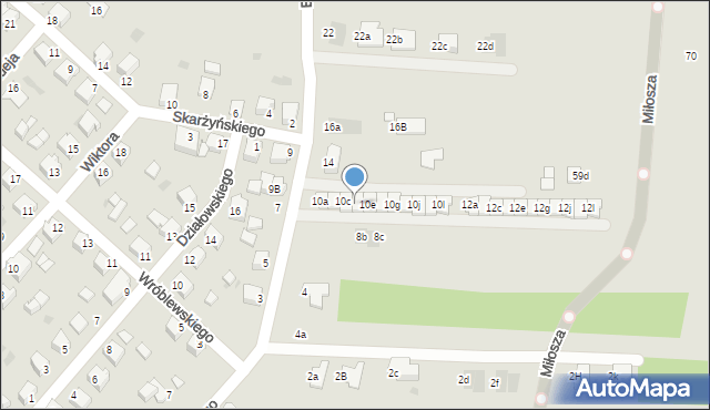 Mielec, Boguszewskiej, 10d, mapa Mielca