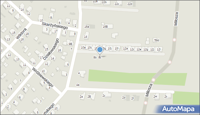 Mielec, Boguszewskiej, 8c, mapa Mielca