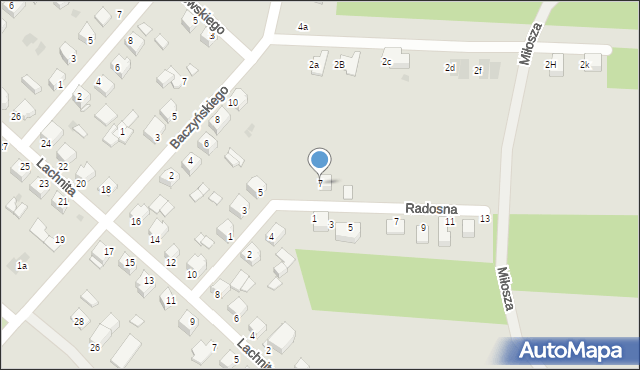 Mielec, Borodzika Feliksa, 7, mapa Mielca