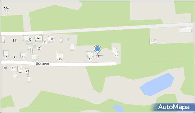Mikołów, Borowa, 19, mapa Mikołów