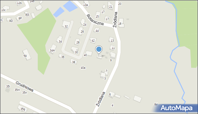 Mikołów, Botaniczna, 40b, mapa Mikołów