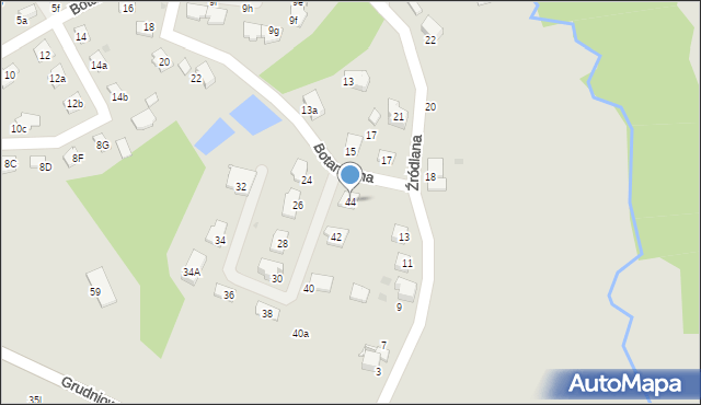 Mikołów, Botaniczna, 44, mapa Mikołów