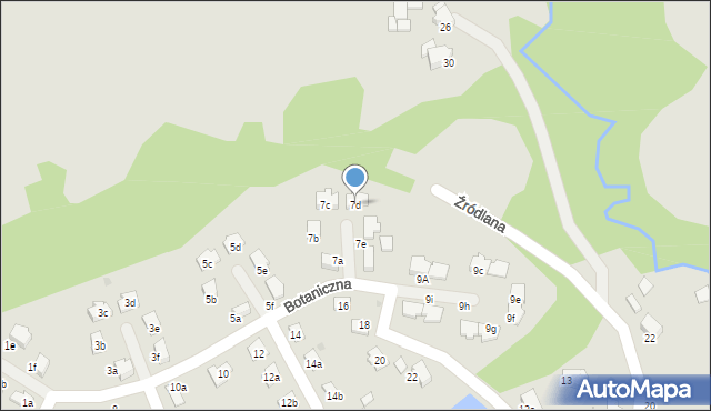 Mikołów, Botaniczna, 7d, mapa Mikołów
