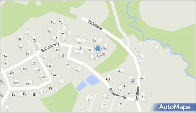 Mikołów, Botaniczna, 9g, mapa Mikołów