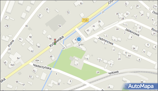 Milanówek, Bociania, 4, mapa Milanówek