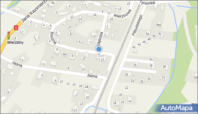 Milówka, Boczna, 12a, mapa Milówka