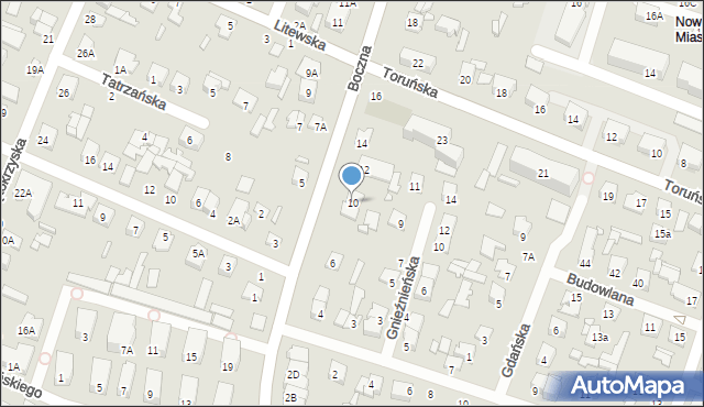 Mińsk Mazowiecki, Boczna, 10, mapa Mińsk Mazowiecki