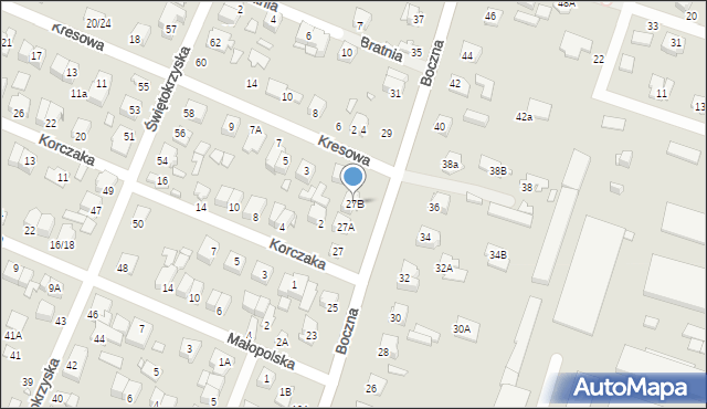 Mińsk Mazowiecki, Boczna, 27B, mapa Mińsk Mazowiecki
