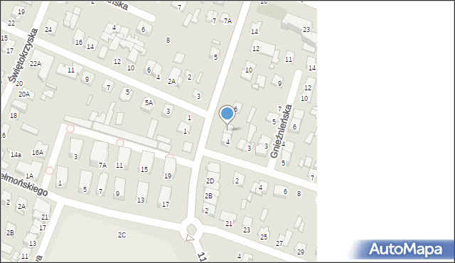 Mińsk Mazowiecki, Boczna, 4A, mapa Mińsk Mazowiecki