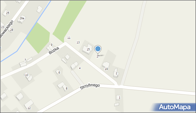 Modzurów, Bożka Arki, 17, mapa Modzurów