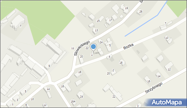 Modzurów, Bożka Arki, 3, mapa Modzurów