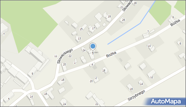 Modzurów, Bożka Arki, 5, mapa Modzurów