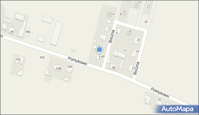 Moraczewo, Boczna, 1, mapa Moraczewo