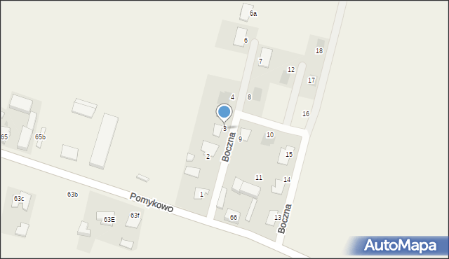 Moraczewo, Boczna, 3, mapa Moraczewo