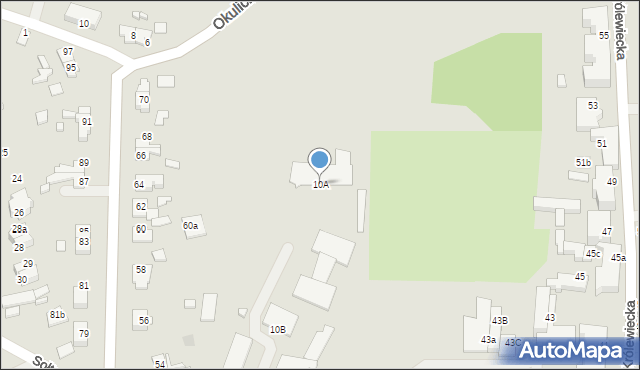 Mrągowo, Bohaterów Warszawy, 10A, mapa Mrągowo