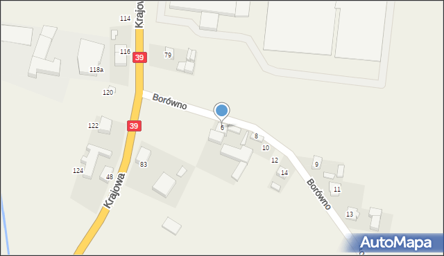 Mroczeń, Borówno, 6, mapa Mroczeń