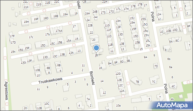 Mysiadło, Borówki, 18, mapa Mysiadło