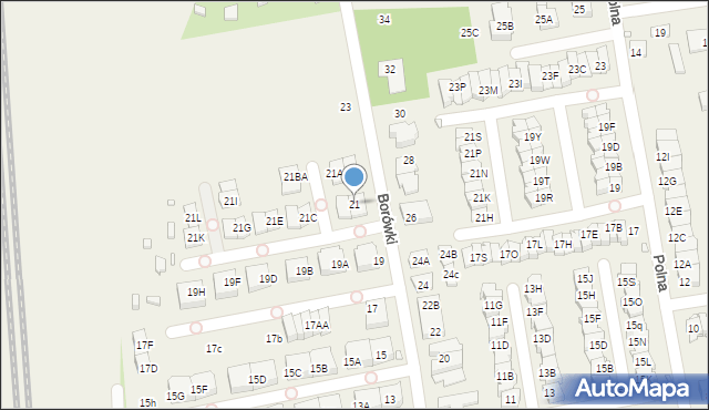 Mysiadło, Borówki, 21, mapa Mysiadło