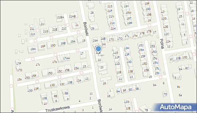 Mysiadło, Borówki, 22A, mapa Mysiadło