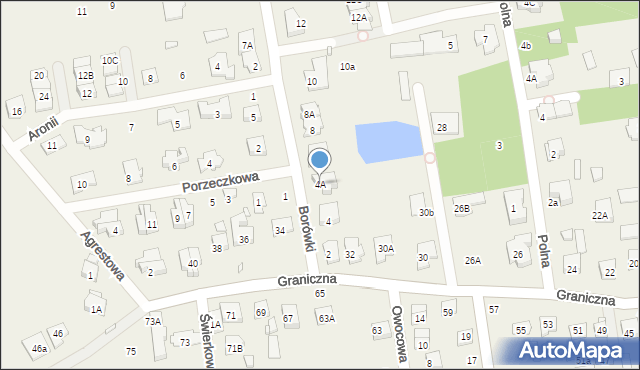 Mysiadło, Borówki, 4A, mapa Mysiadło