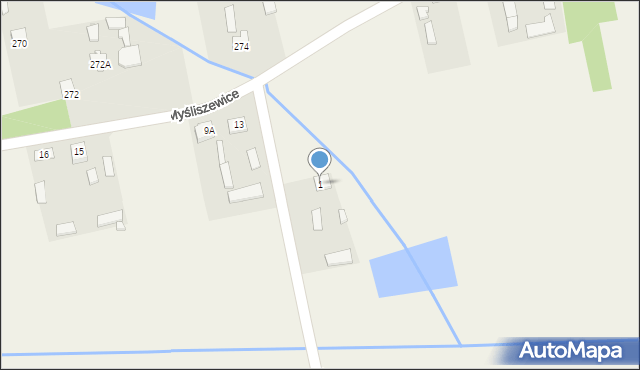 Myśliszewice, Boczna, 1, mapa Myśliszewice