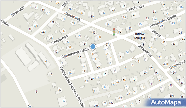 Mysłowice, Bohaterów Getta, 31, mapa Mysłowice