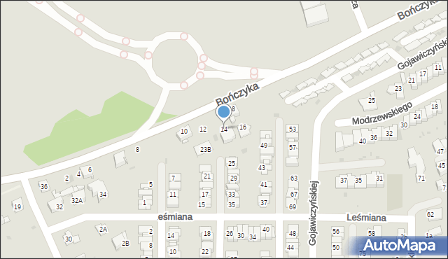Mysłowice, Bończyka Norberta, ks., 14, mapa Mysłowice