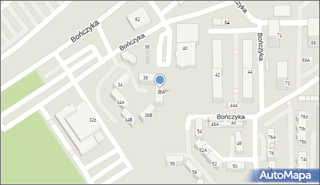 Mysłowice, Bończyka Norberta, ks., 36A, mapa Mysłowice