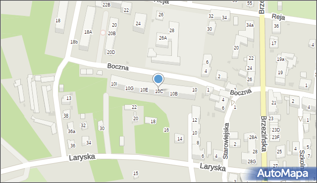 Mysłowice, Boczna, 10C, mapa Mysłowice